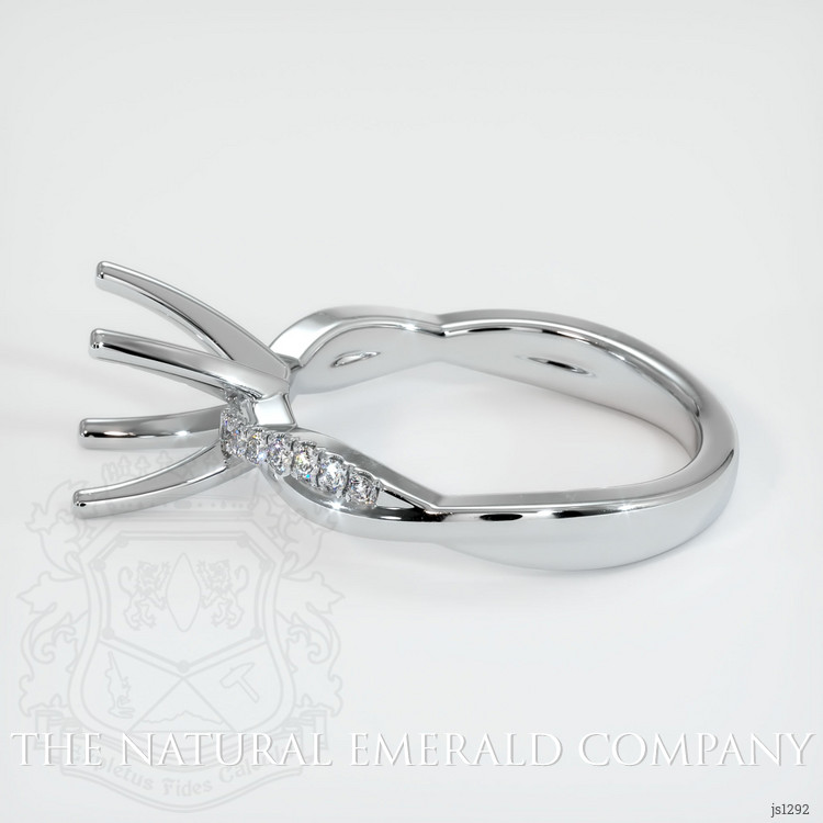 18K White Gold Pave Ring Setting