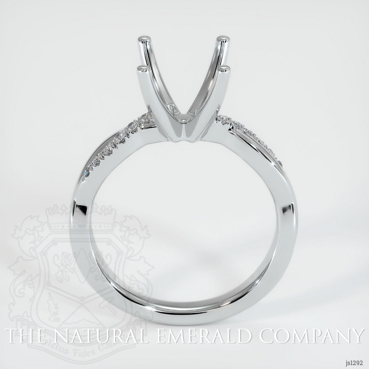 18K White Gold Pave Ring Setting