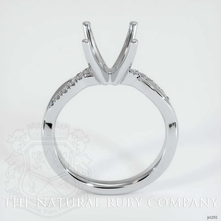 18K White Gold Pave Ring Setting