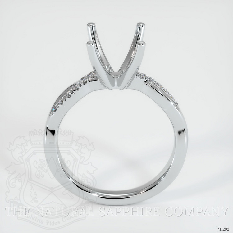 18K White Gold Pave Ring Setting