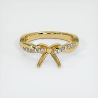 14K Yellow Gold Pave Ring Setting Image