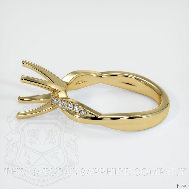 14K Yellow Gold Pave Ring Setting