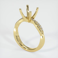  Emerald Ring 4.15 Ct. 18K Yellow Gold Combination Setting