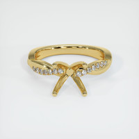 18K Yellow Gold Pave Ring Setting Image