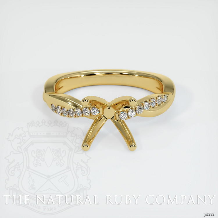 18K Yellow Gold Pave Ring Setting