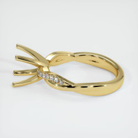 18K Yellow Gold Pave Ring Setting Image