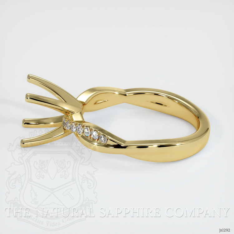 18K Yellow Gold Pave Ring Setting