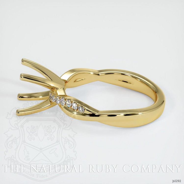 18K Yellow Gold Pave Ring Setting