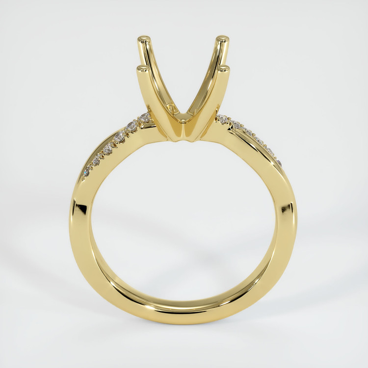 18K Yellow Gold Pave Ring Setting