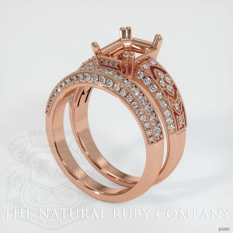 14K Rose Gold Antique Style Ring Setting