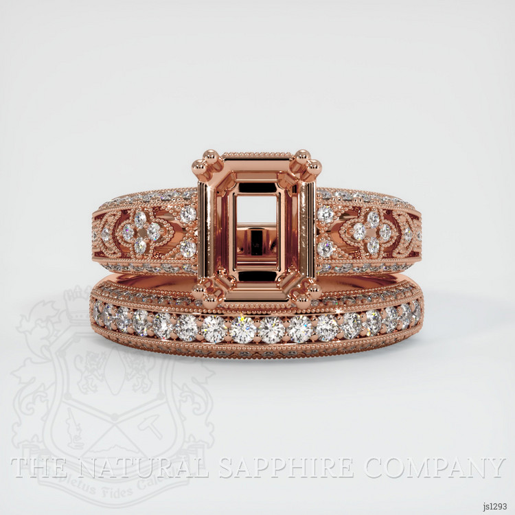 14K Rose Gold Antique Style Ring Setting