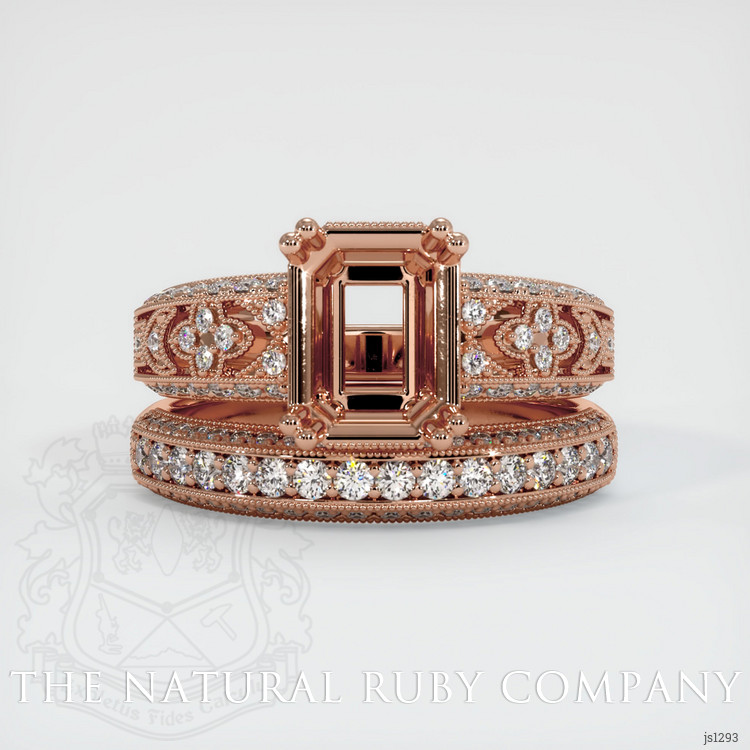 14K Rose Gold Antique Style Ring Setting