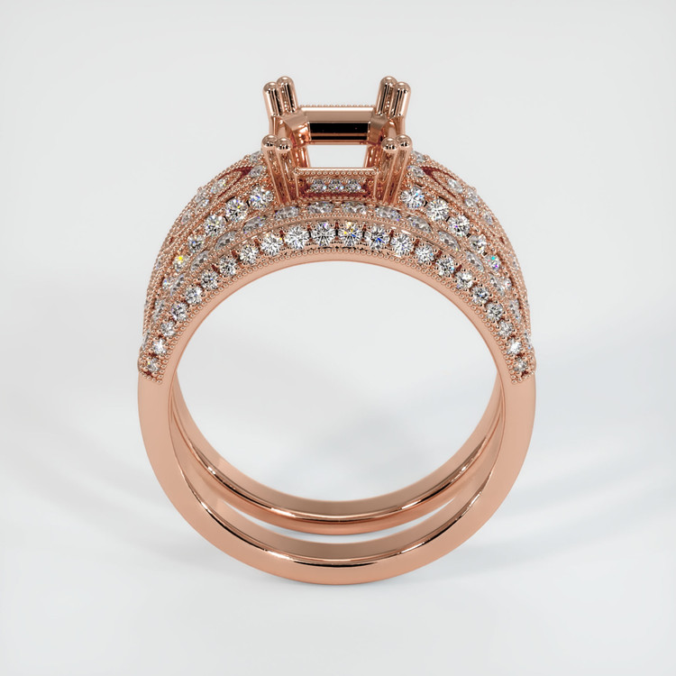 14K Rose Gold Antique Style Ring Setting