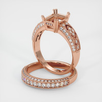 14K Rose Gold Antique Style Ring Setting Image