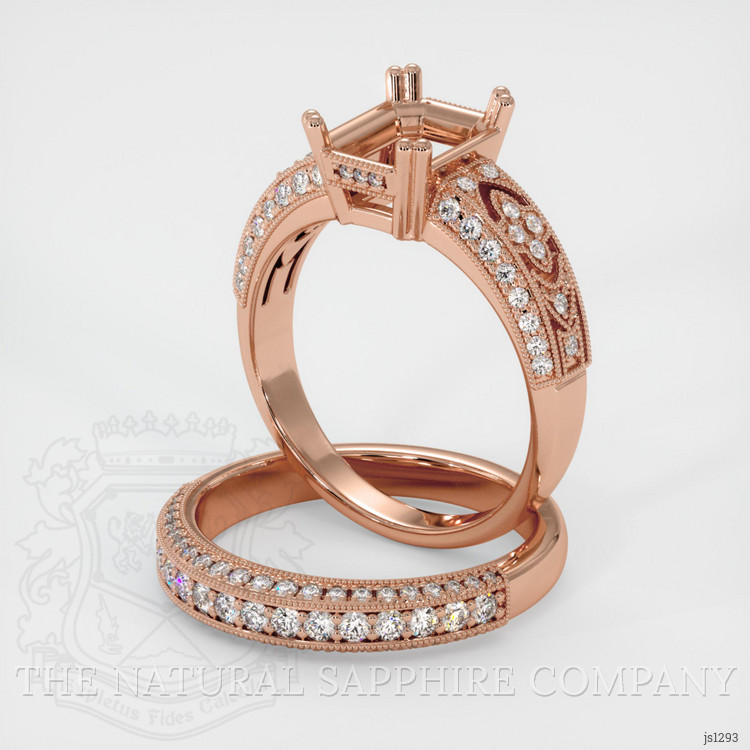 14K Rose Gold Antique Style Ring Setting