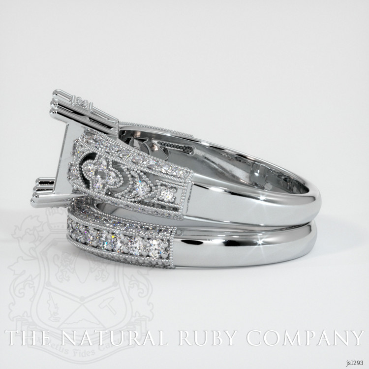 14K White Gold Antique Style Ring Setting
