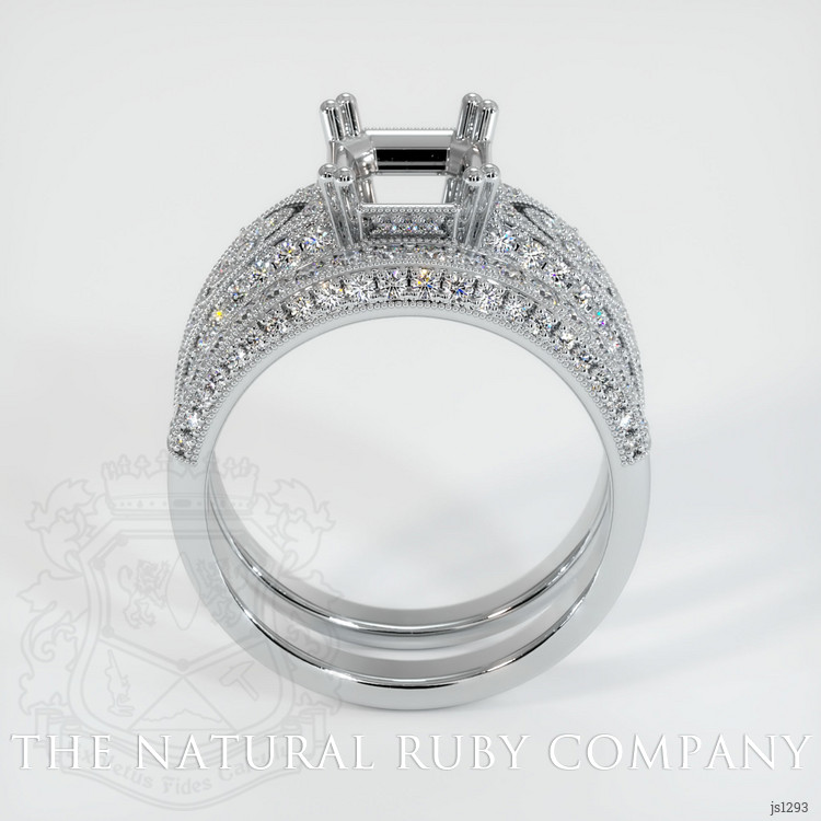 14K White Gold Antique Style Ring Setting