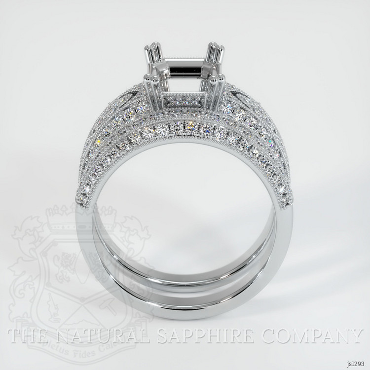 14K White Gold Antique Style Ring Setting