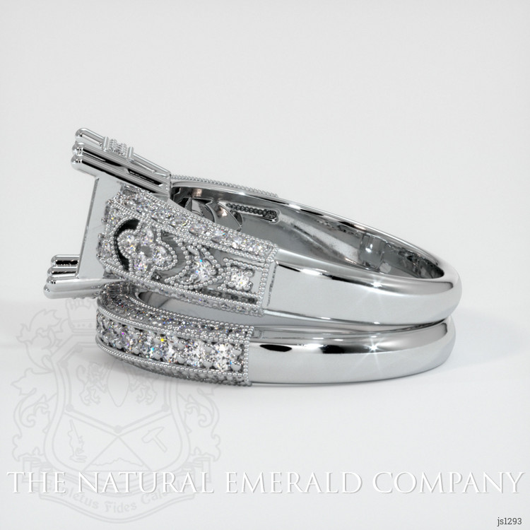 18K White Gold Antique Style Ring Setting