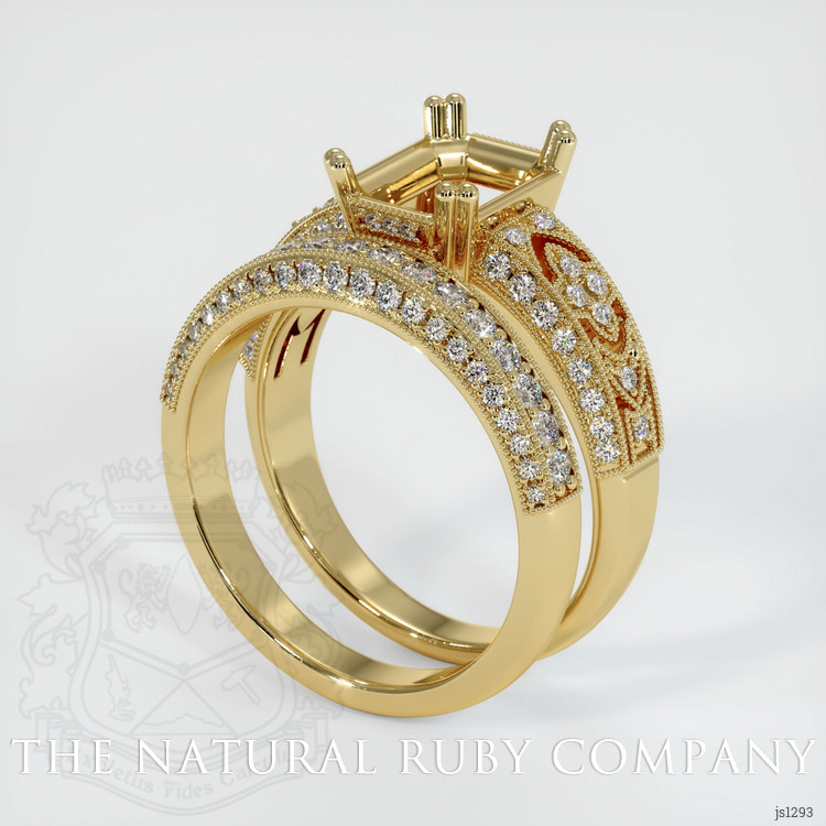 14K Yellow Gold Antique Style Ring Setting