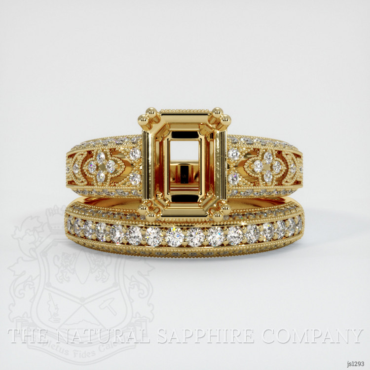 14K Yellow Gold Antique Style Ring Setting