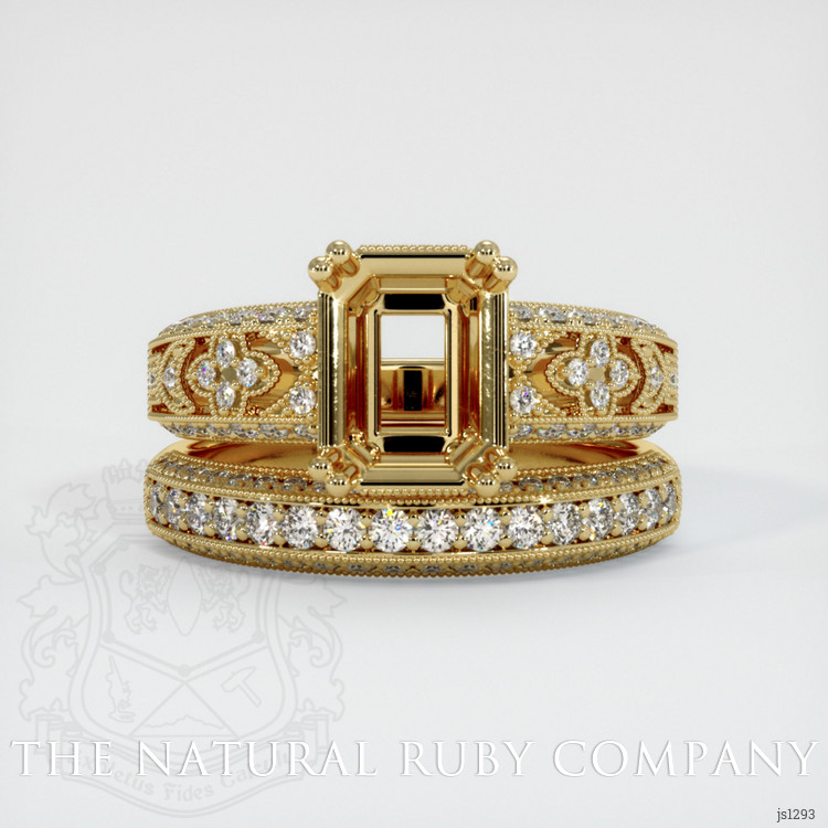 14K Yellow Gold Antique Style Ring Setting