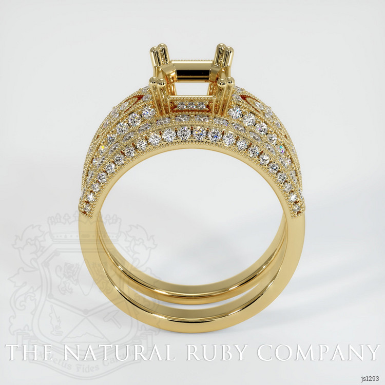 14K Yellow Gold Antique Style Ring Setting