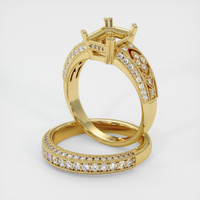 14K Yellow Gold Antique Style Ring Setting Image