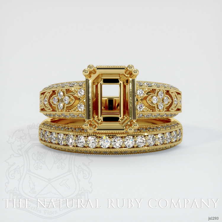 18K Yellow Gold Antique Style Ring Setting
