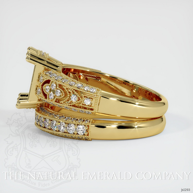 18K Yellow Gold Antique Style Ring Setting