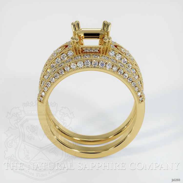 18K Yellow Gold Antique Style Ring Setting