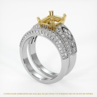 18K Yellow & White Antique Style Ring Setting Video