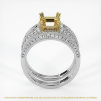 18K Yellow & White Antique Style Ring Setting Image