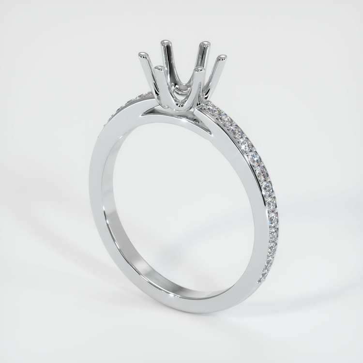 Platinum 950 Pave Ring Setting