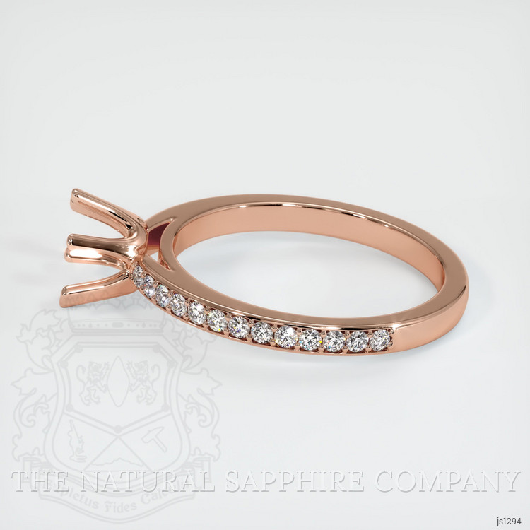 14K Rose Gold Pave Ring Setting