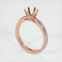 18K Rose Gold Pave Ring Setting Video