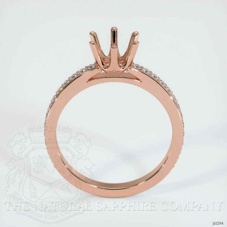 18K Rose Gold Pave Ring Setting