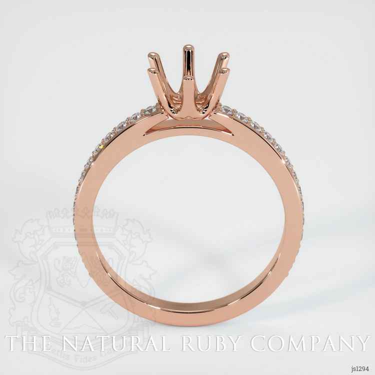 18K Rose Gold Pave Ring Setting