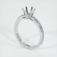 10K White Gold Pave Ring Setting Video