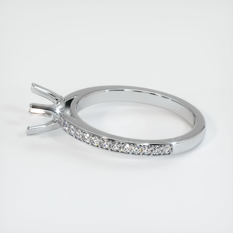 10K White Gold Pave Ring Setting