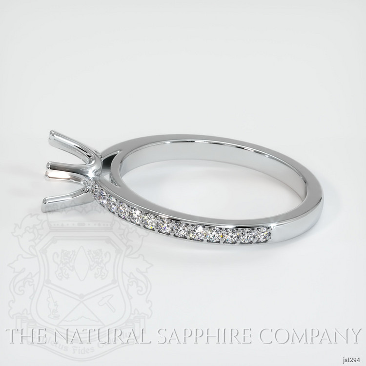 14K White Gold Pave Ring Setting