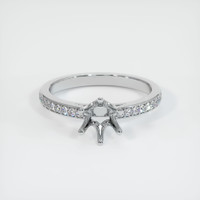 18K White Gold Pave Ring Setting Image