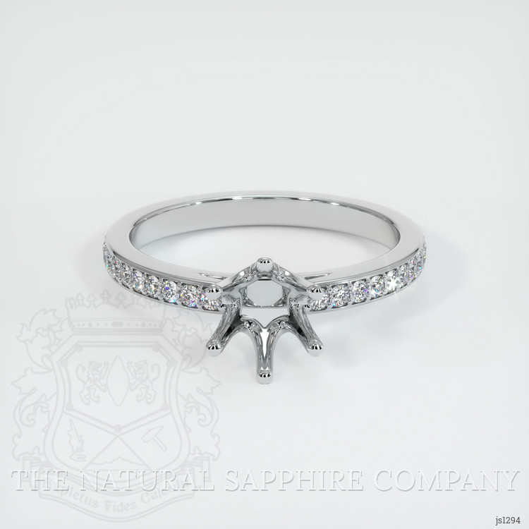 18K White Gold Pave Ring Setting