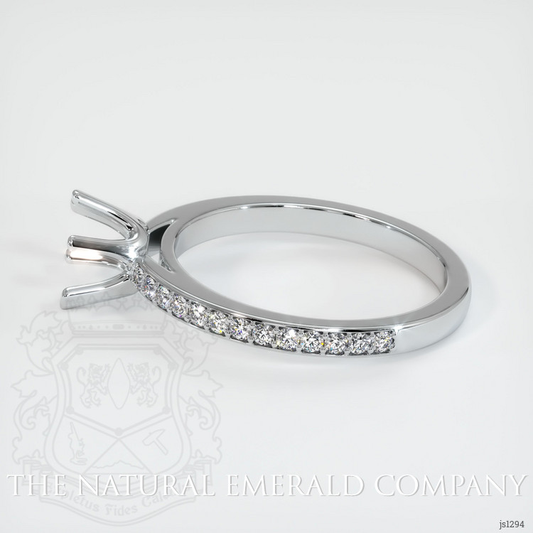 18K White Gold Pave Ring Setting