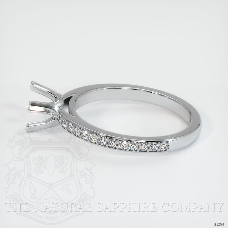 18K White Gold Pave Ring Setting