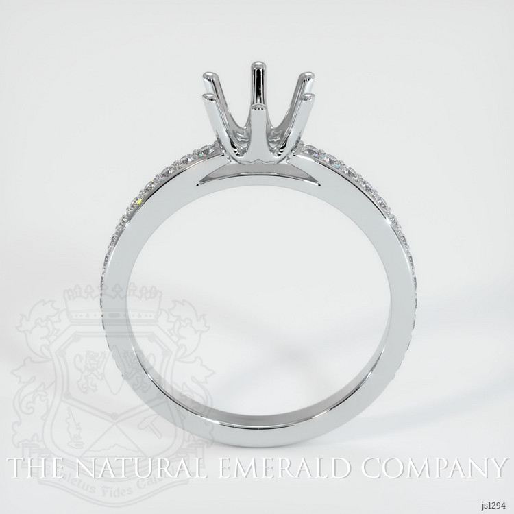 18K White Gold Pave Ring Setting