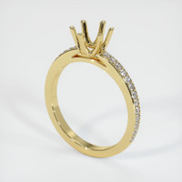 18K Yellow Gold Pave Ring Setting Video