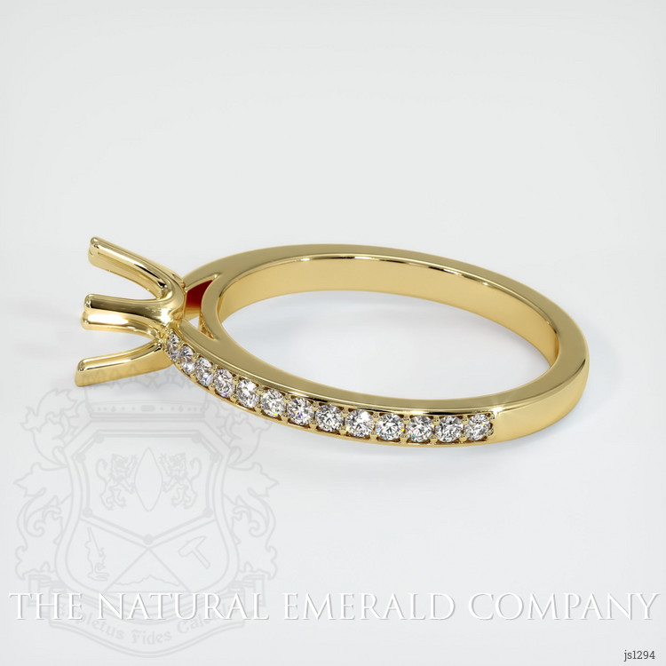 18K Yellow Gold Pave Ring Setting