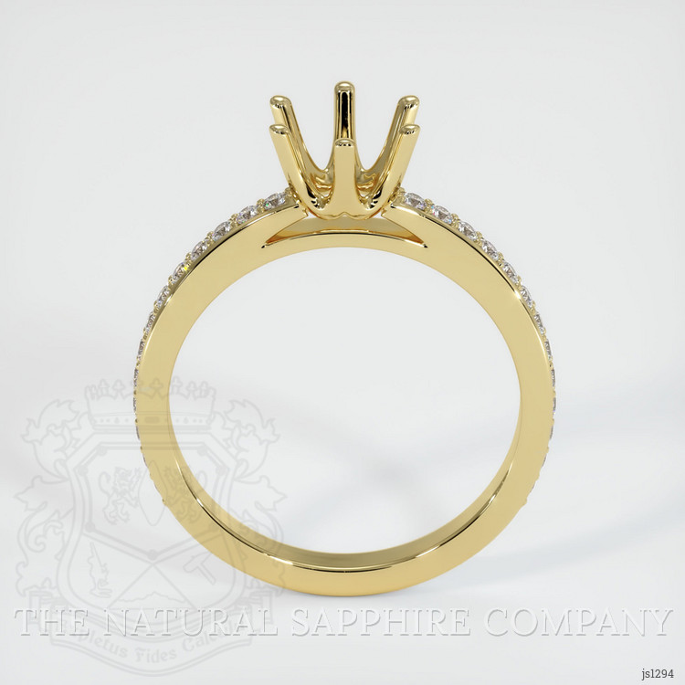18K Yellow Gold Pave Ring Setting