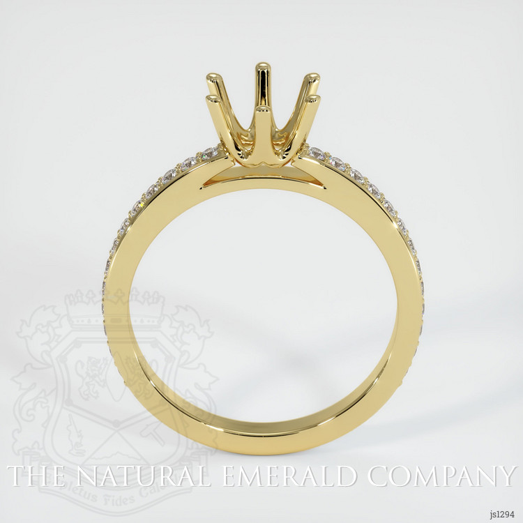 18K Yellow Gold Pave Ring Setting